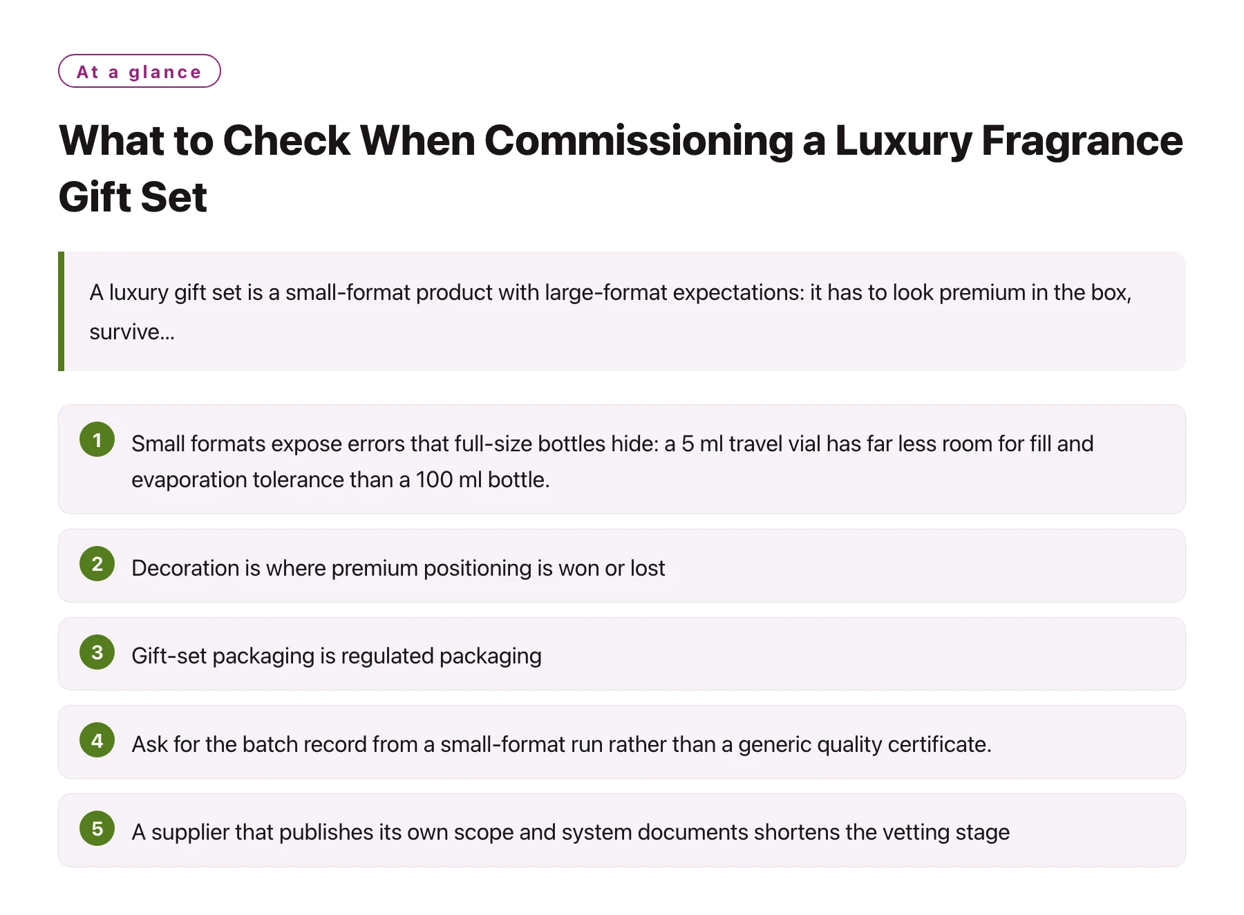 What to Check When Commissioning a Luxury Fragrance Gift Set——全文要点速览